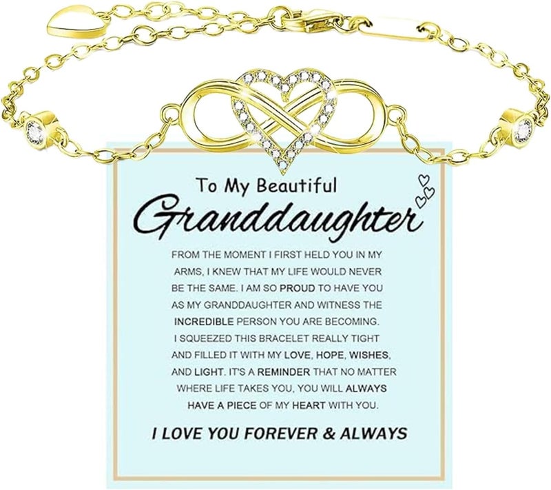for My Granddaughter “You are Always in Mine Beads“ Bracelet, Natural Emperor Jasper Stone Beaded Wrap Bracelet Duoble Layer for Mind Peace,Bracelet for Granddaughter